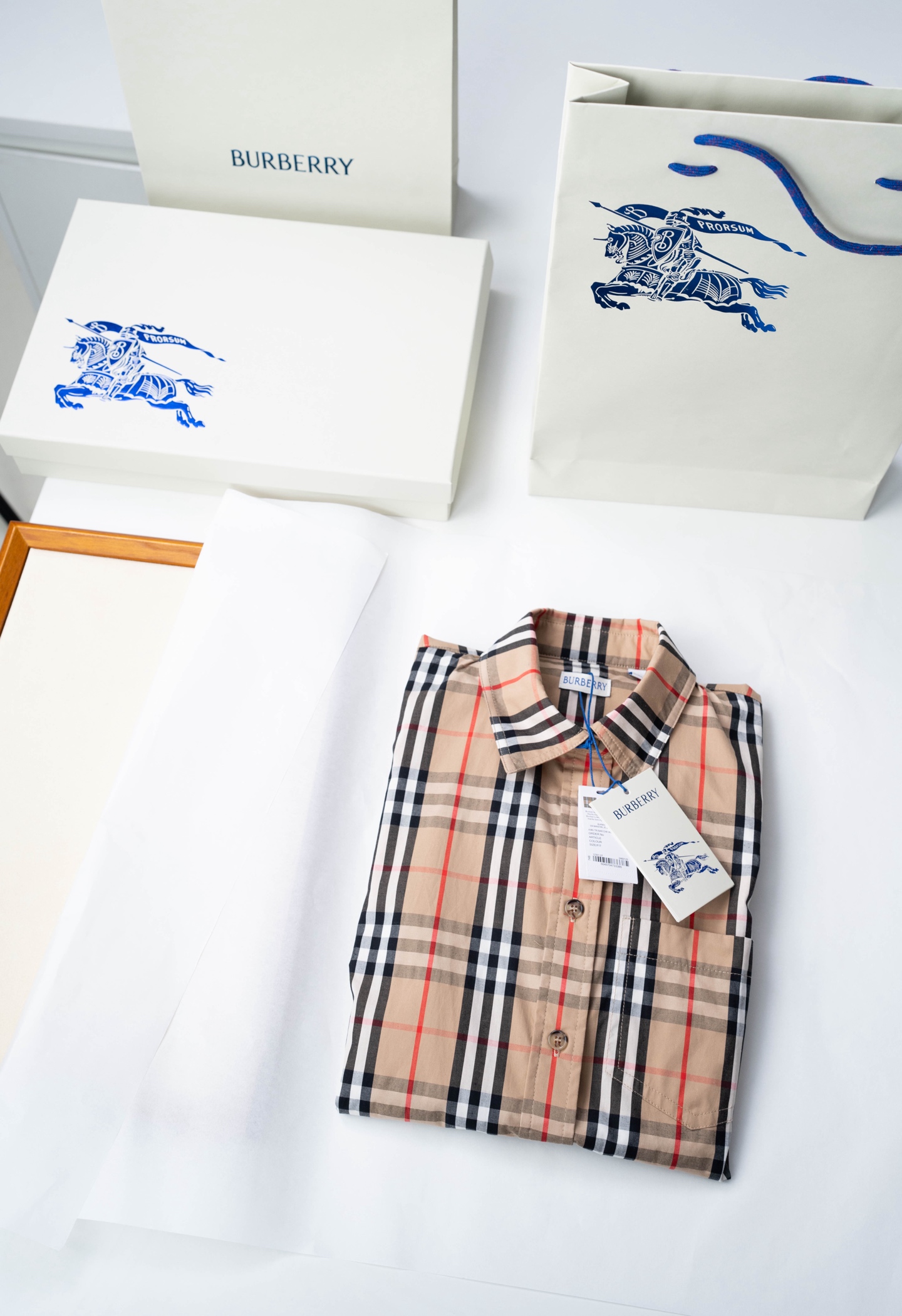 Burberry Check Panel T Shirt