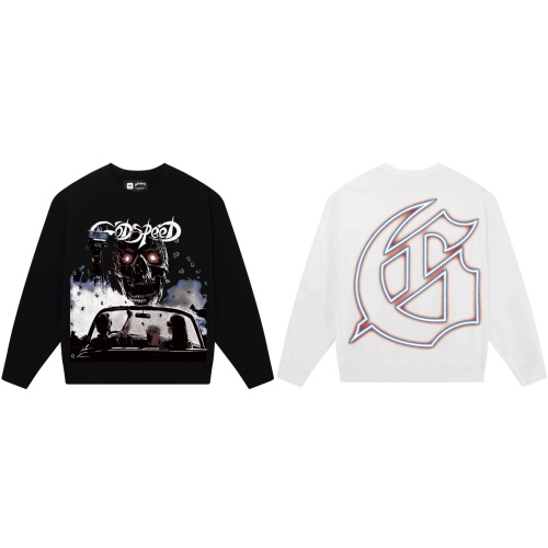 Godspeed American High Street Skull Print Crew Neck Long Sleeve Cotton Sweatshirt