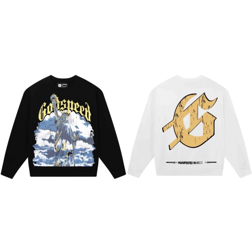 Godspeed American High Street Statue Print Cotton Crewneck Sweatshirt