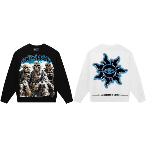 Godspeed Crewneck Sweatshirt American High Street Skull Print Pullover Unisex 1 Godspeed Crewneck Sweatshirt American High Street Skull Print Pullover Unisex