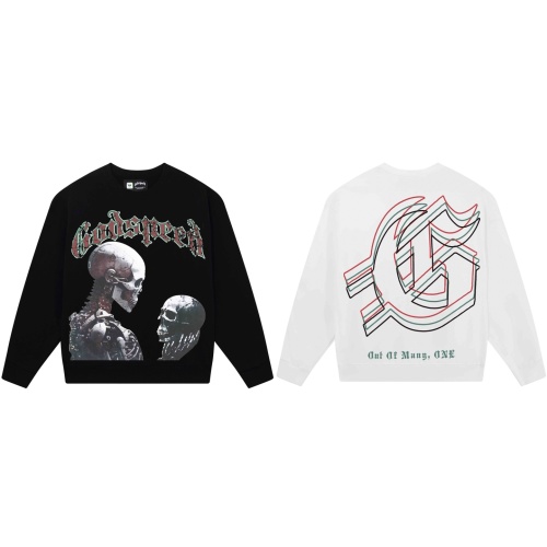 Godspeed Skull Print Crewneck Sweatshirt - Unisex Long Sleeve Pullover 1 Godspeed Skull Print Crewneck Sweatshirt - Unisex Long Sleeve Pullover