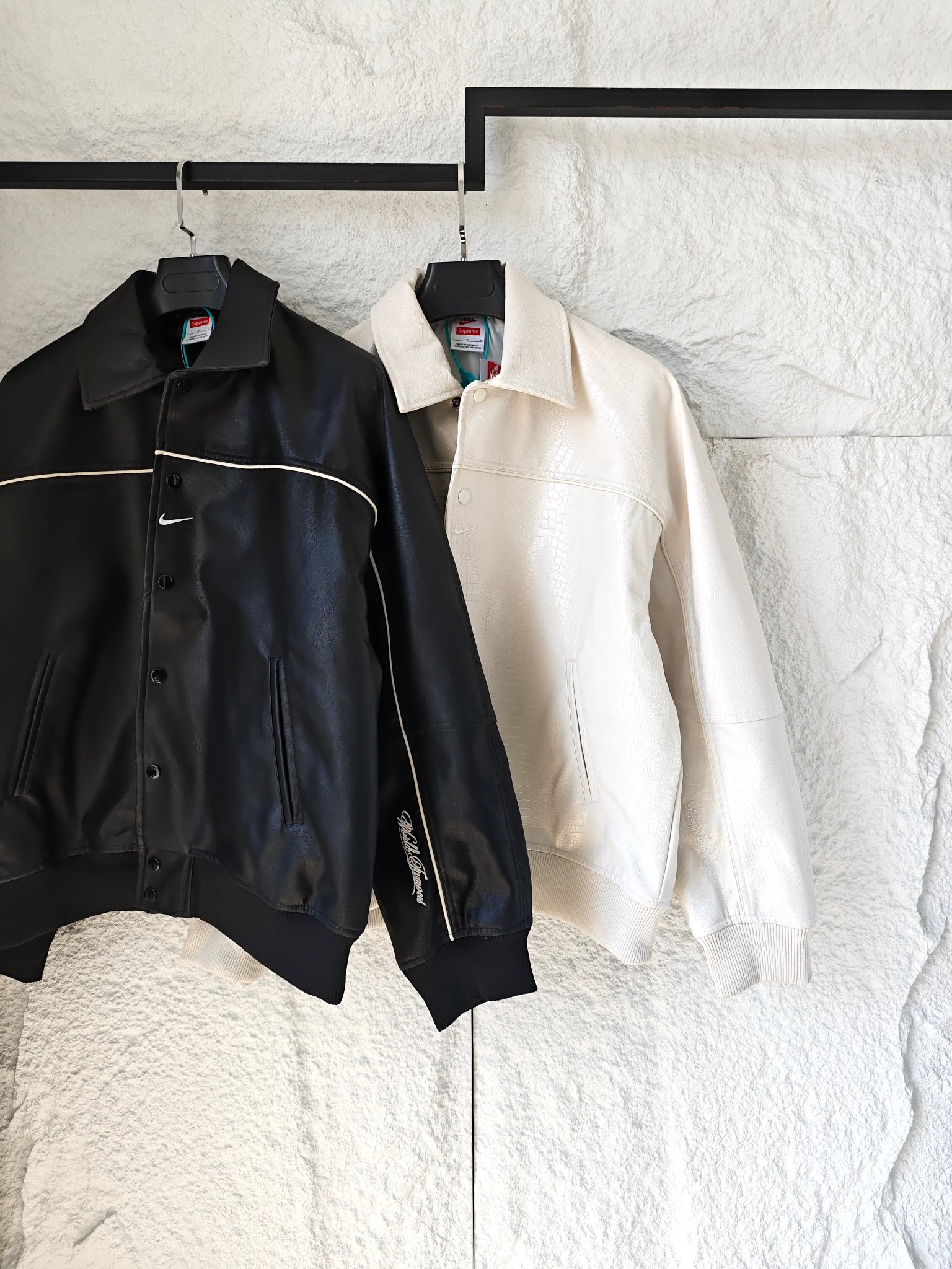 Supreme x Nike Leather Varsity Jacket - SS25 Limited Edition