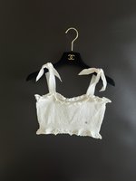 Chanel Clothing Tank Tops&Camis White Knitting Spring Collection