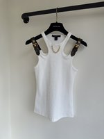 Louis Vuitton Clothing Tank Tops&Camis Cotton Knitting Spring/Summer Collection Vintage Casual