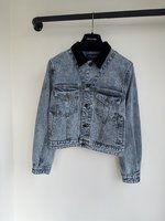 Louis Vuitton Clothing Coats & Jackets Blue Splicing Denim Spring/Summer Collection Vintage