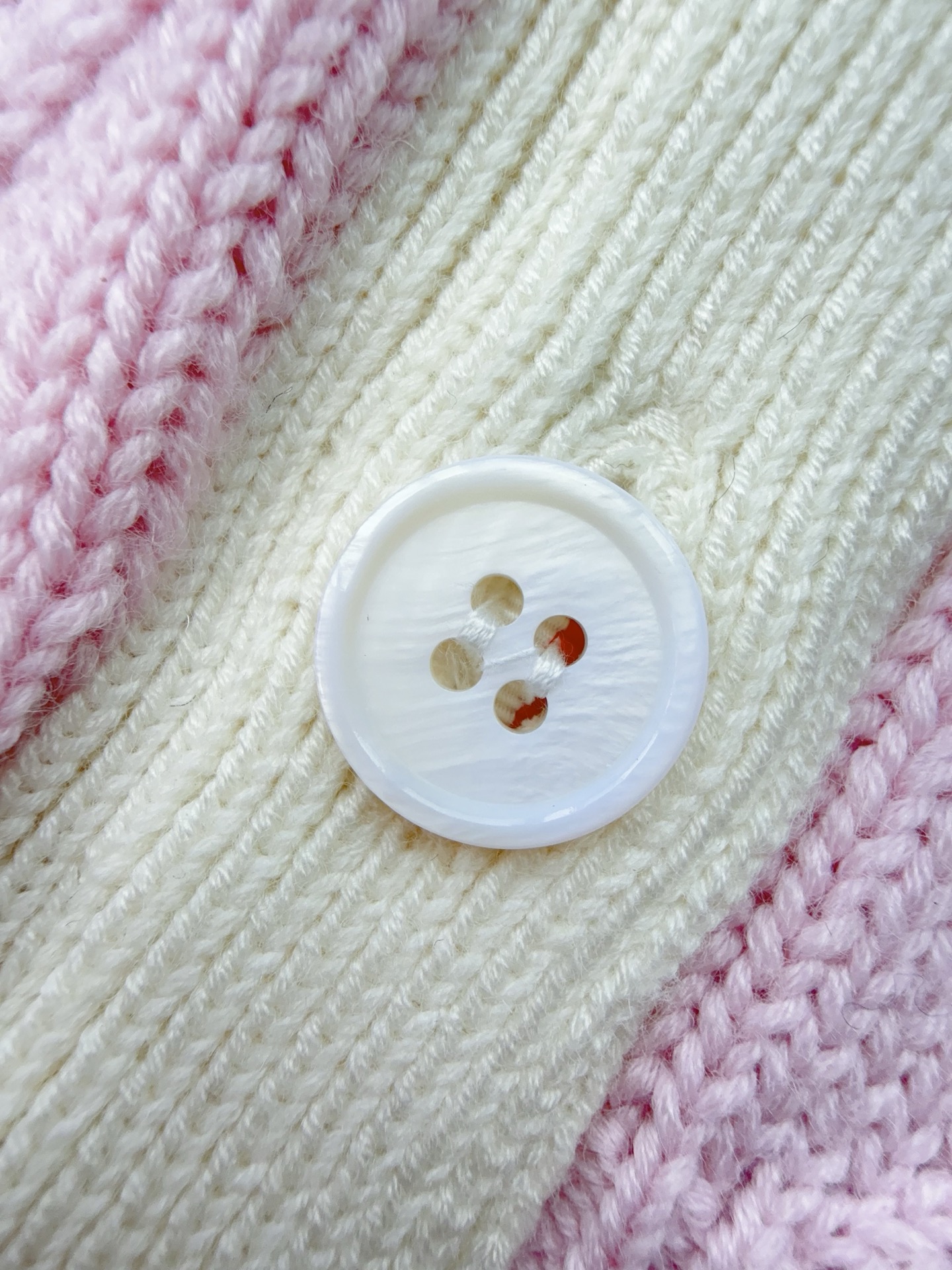 톰브라운 카라 블록 패치워크 여성 반팔 가디건 73879 이미지 6