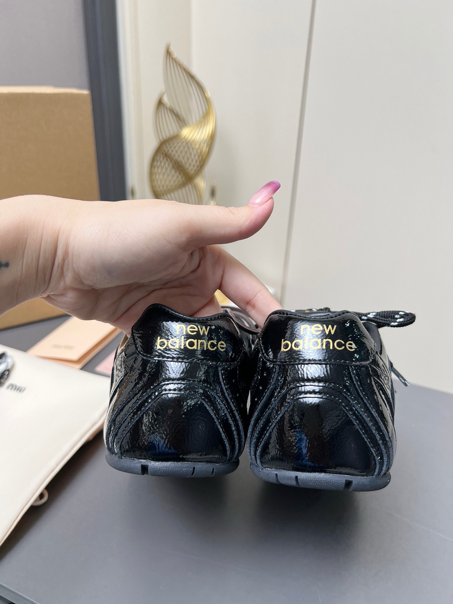 Miu Miu x New Balance 530 Leather Sneakers - Couple Style, Black 4 i1735560187579 7796 0 2