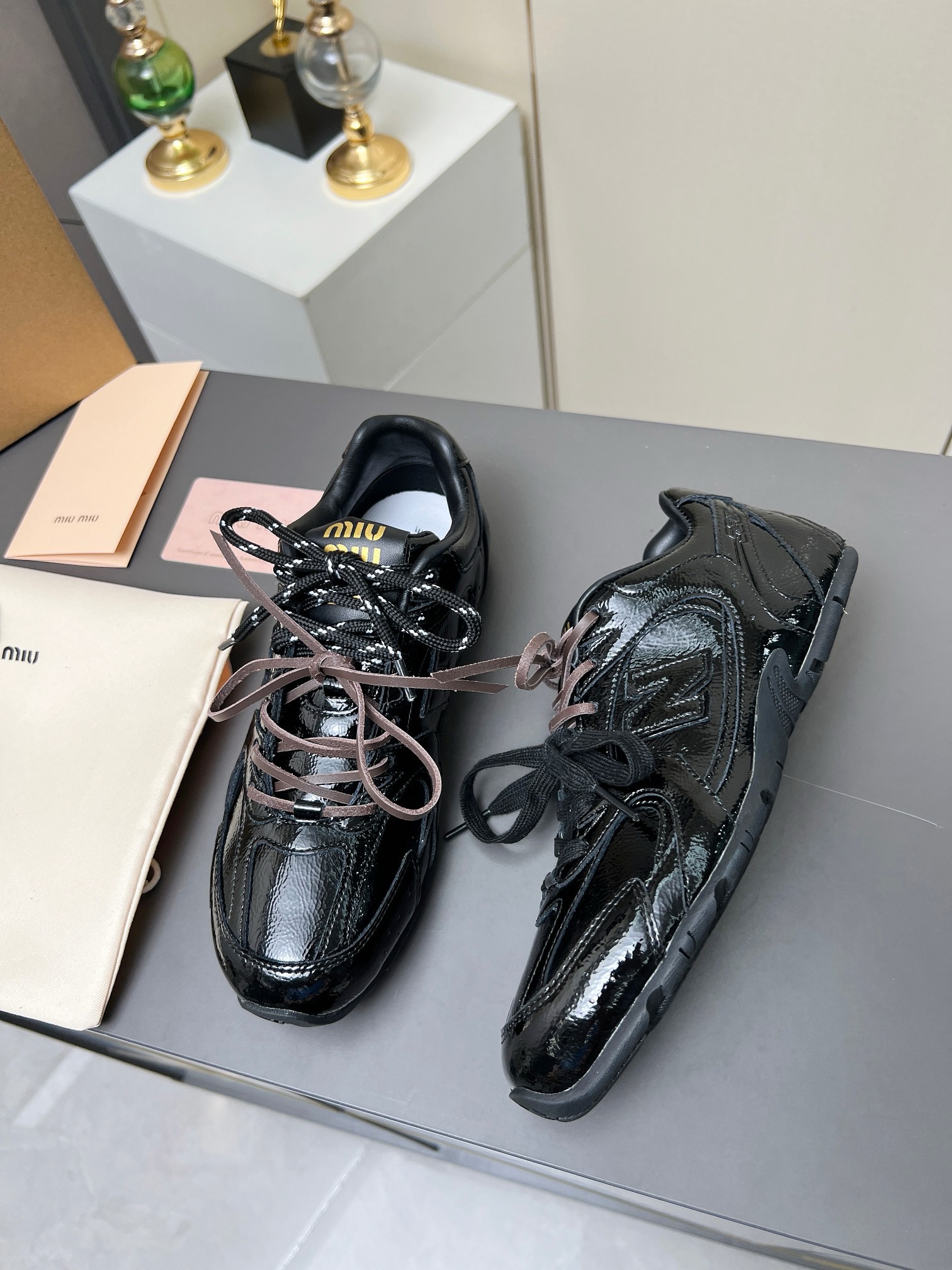 Miu Miu x New Balance 530 Leather Sneakers - Couple Style, Black 6 i1735560187583 7115 0 4