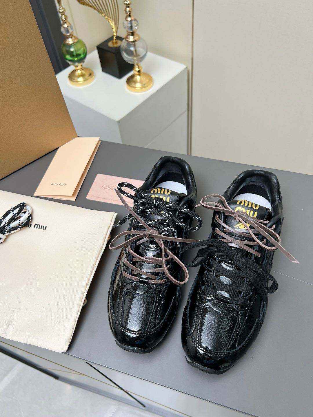 Miu Miu x New Balance 530 Leather Sneakers - Couple Style, Black 5 i1735560187626 9051 0 3