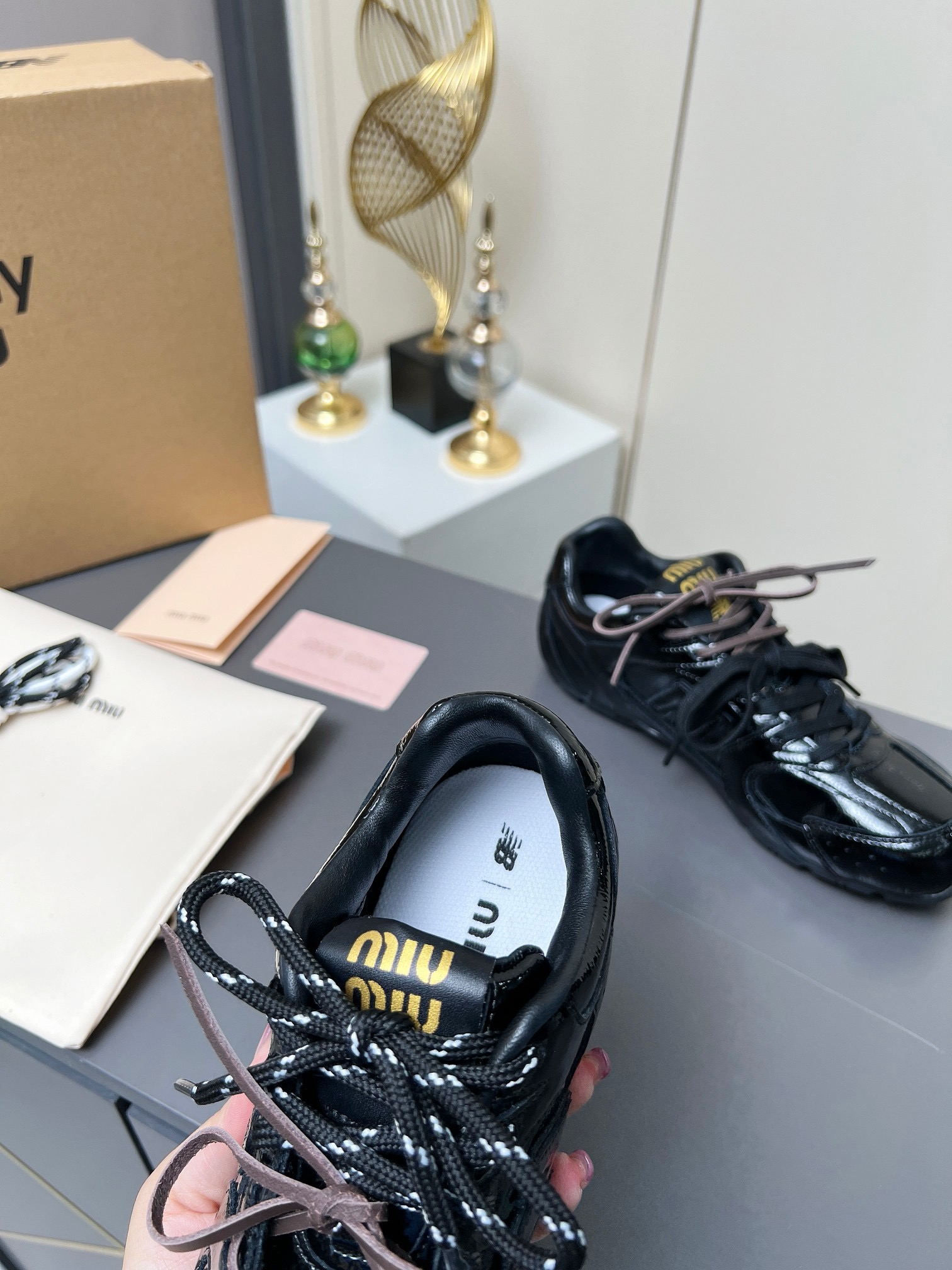 Miu Miu x New Balance 530 Leather Sneakers - Couple Style, Black 7 i1735560187677 9 0 5
