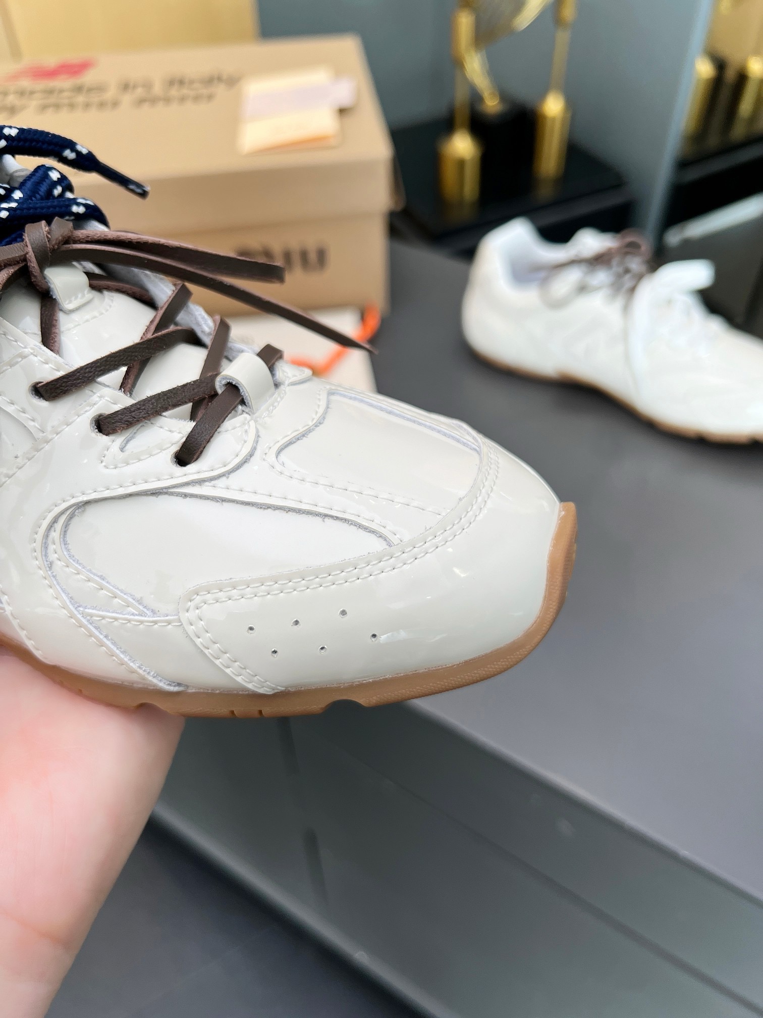 Miu Miu x New Balance 530 Sneakers - Leather Upper, Rubber Sole 8 i1735560254931 3322 0 6