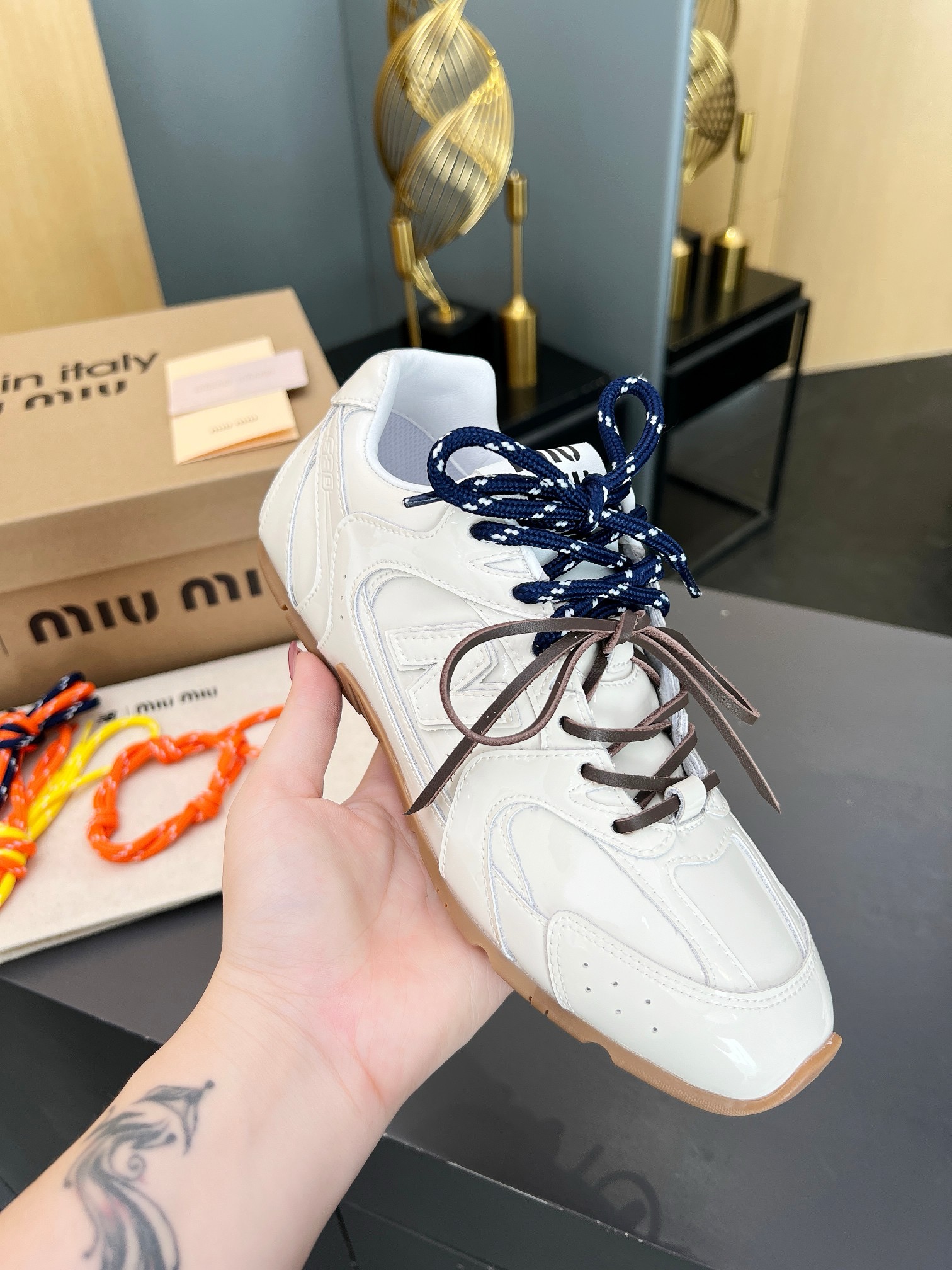 Miu Miu x New Balance 530 Sneakers - Leather Upper, Rubber Sole 6 i1735560254985 1437 0 4