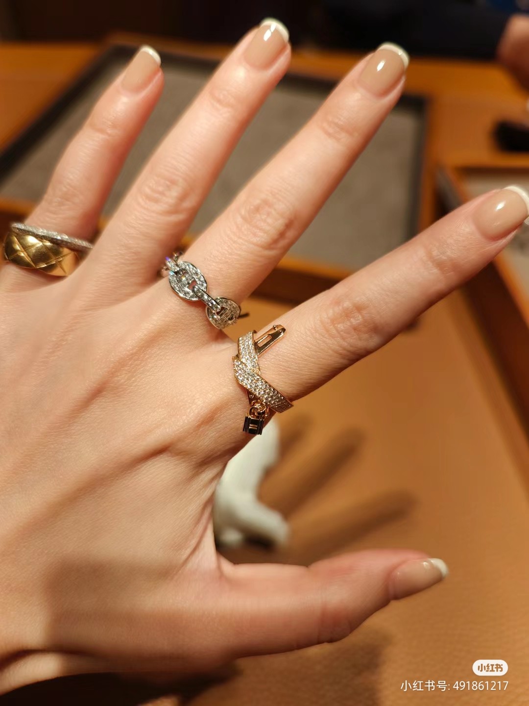 NO:101124,Hermes ring full diamond 678 yards electroplated thickened, Hermes ring, hermes, ring19860909爱马仕戒指满钻678码电镀加厚,爱马仕戒指,hermes,ring,Jewelry