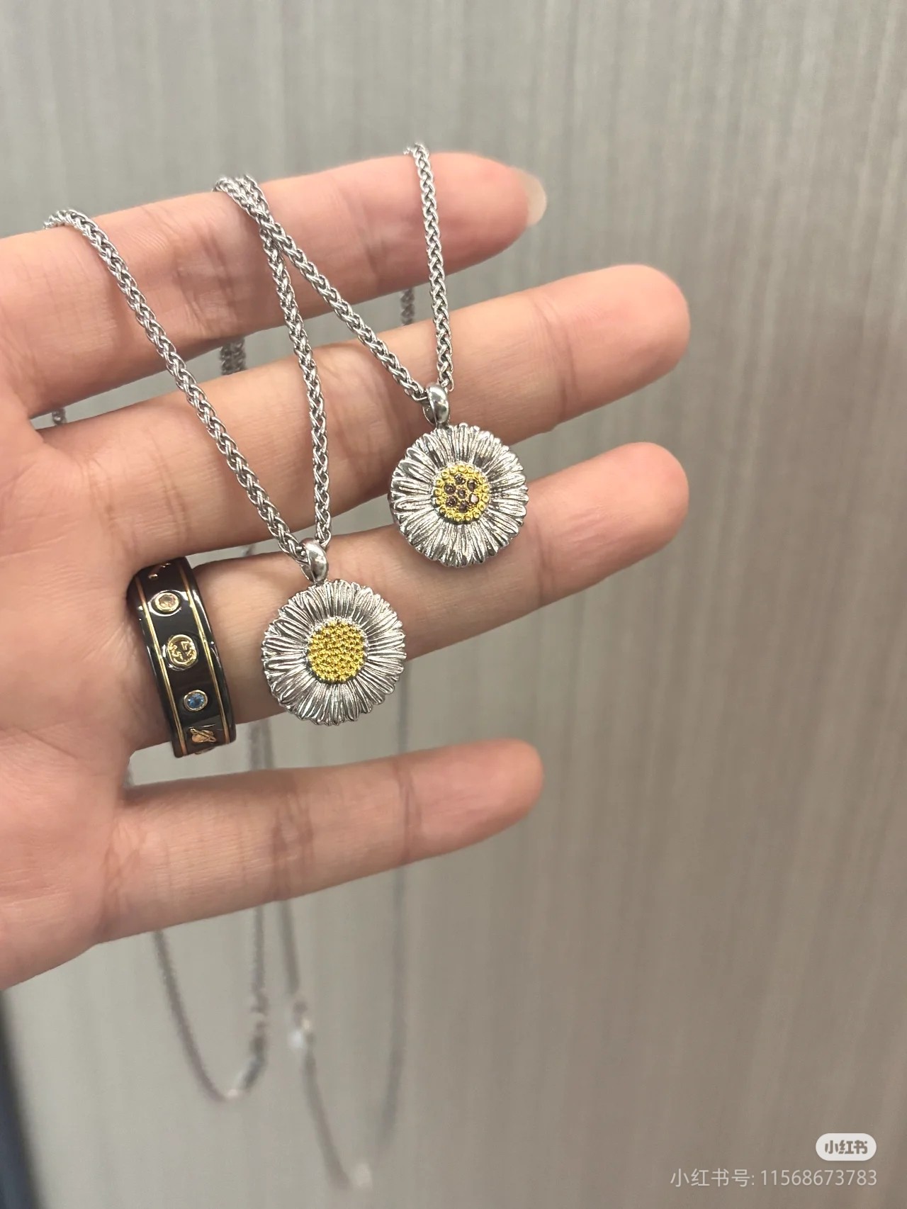 NO:104476,Buchelati small daisy necklace, large size, chain length 50㎝, Buchela, necklace19860909布契拉提小雏菊项链 大号小号 链长50㎝,布契拉,necklace,Jewelry