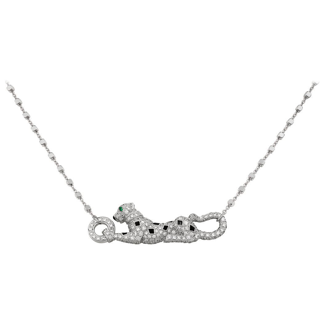 NO:359533,Fully diamond leopard necklace, cartier necklace19860909满钻豹子项链,卡地亚项链,cartier,necklace,Jewelry