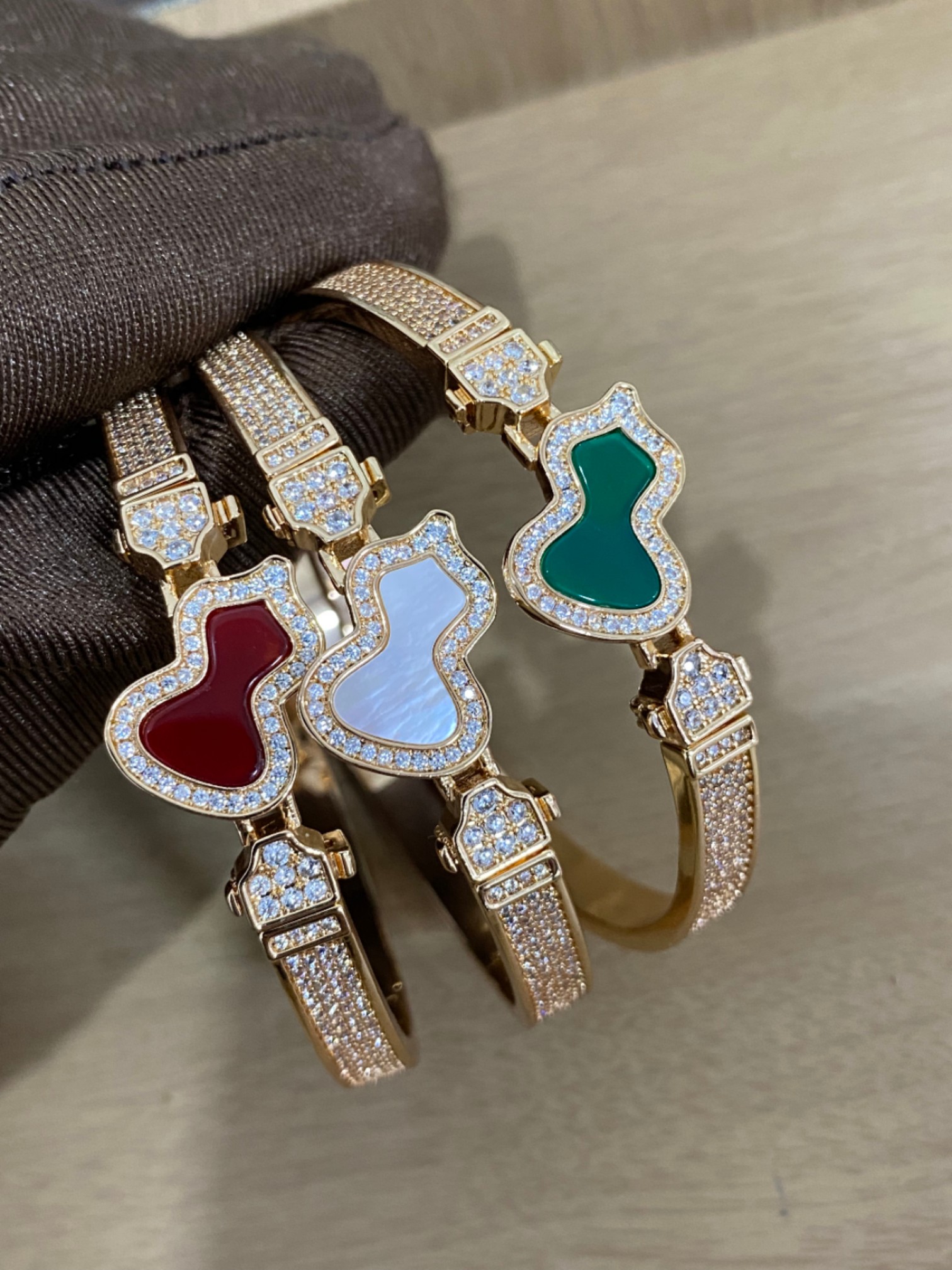 NO:361550,Kirin gourd bracelet three colors, Kirin bracelet, qeelin, bracelet19860909麒麟葫芦手镯三色,麒麟手镯,qeelin,bracelet,Jewelry