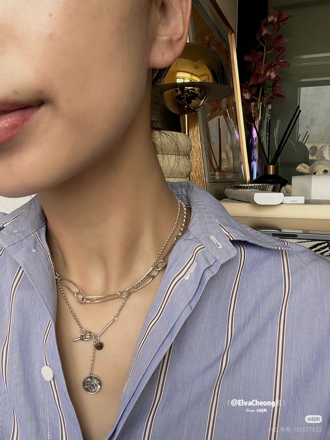Hermès 爱马仕别针项链