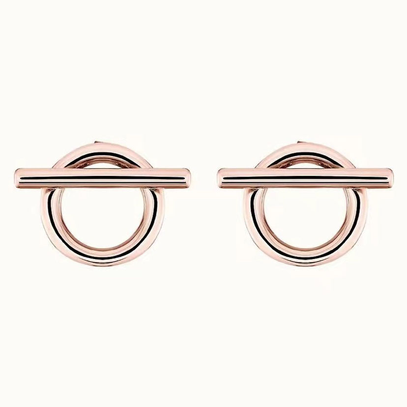 NO:584782,Hermès small Q glossy earrings three colors and one copper high version, Hermès earrings, hermes, earrings19860909爱马仕小Q光面耳环三色一铜高版,爱马仕耳钉,hermes,earrings,Jewelry