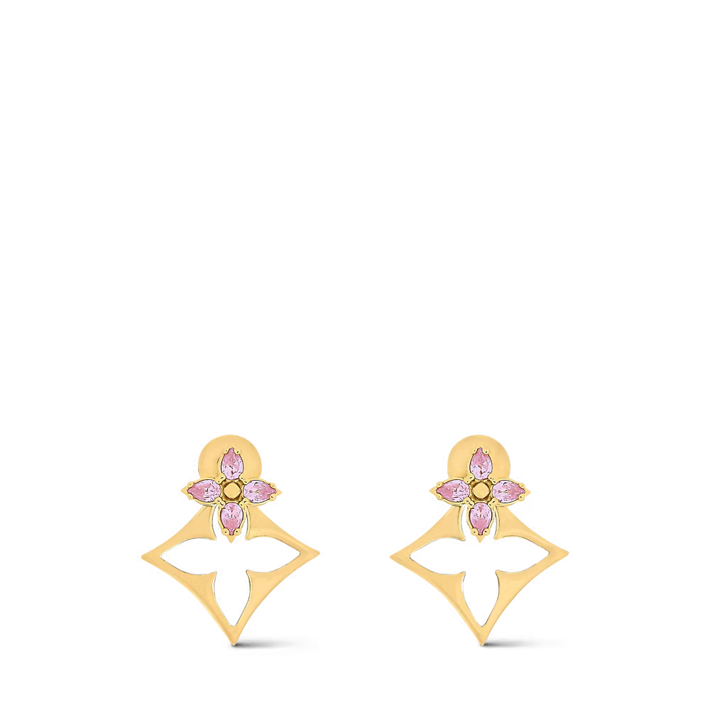 NO:677986,LV pink diamond earrings, LV earrings, louis vuitton19860909LV粉钻耳钉,Lv耳钉,louis vuitton,Jewelry