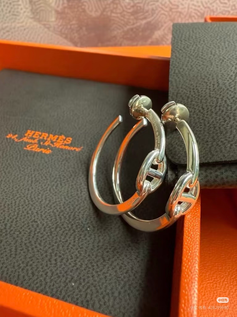 Hermès 爱马仕猪鼻子耳环三色