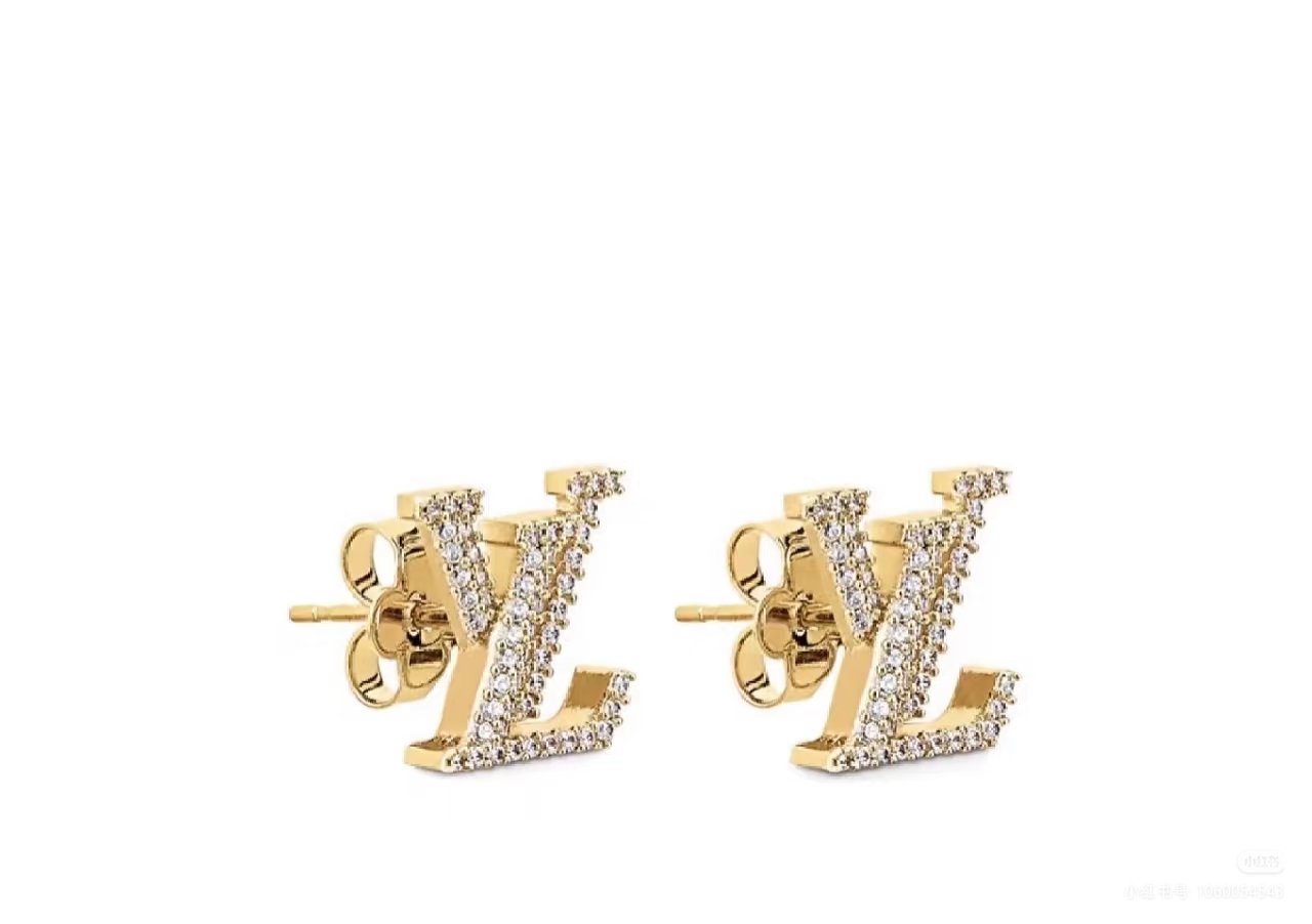 NO:677984,LV full diamond earrings three colors, LV earrings, louis vuitton19860909LV满钻耳钉三色,Lv耳钉,louis vuitton,Jewelry