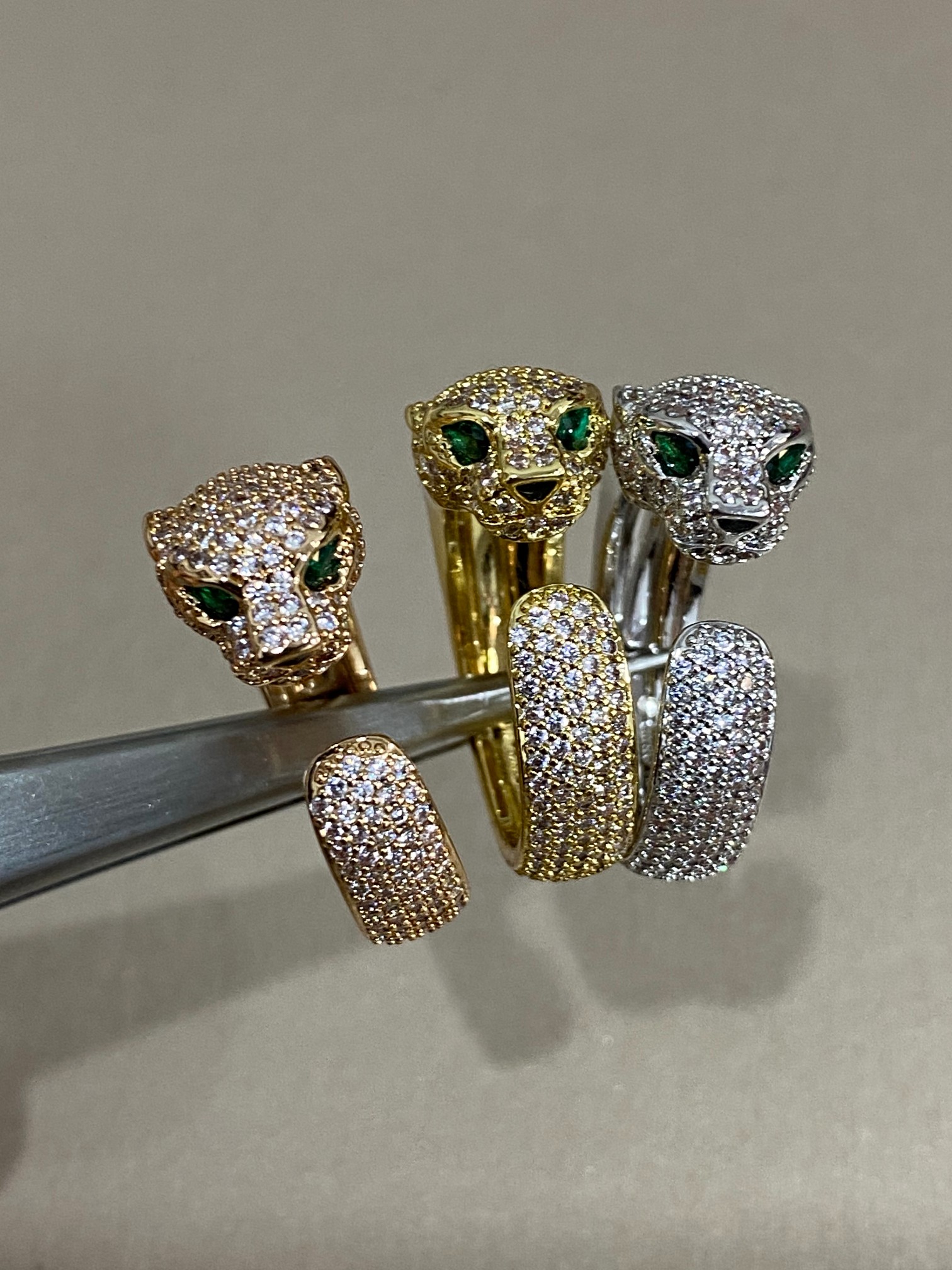 NO:754127,Full diamond half diamond leopard ring three colors,Cartier ring,cartier,ring19860909满钻 半钻豹子戒指 三色,卡地亚戒指,cartier,ring,Jewelry