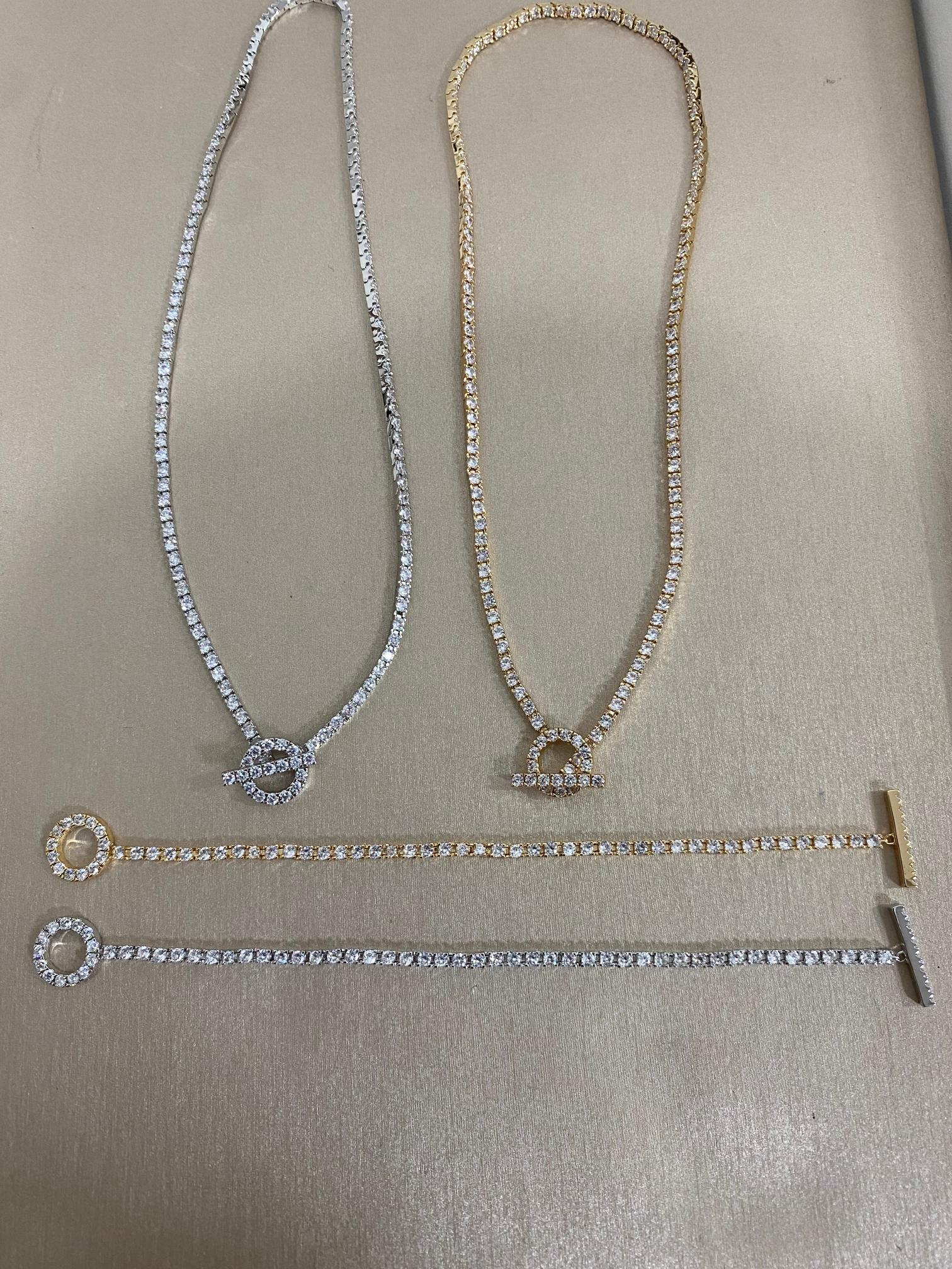 Hermès 爱马仕满钻Q手链玫瑰 金白金 16 18CM