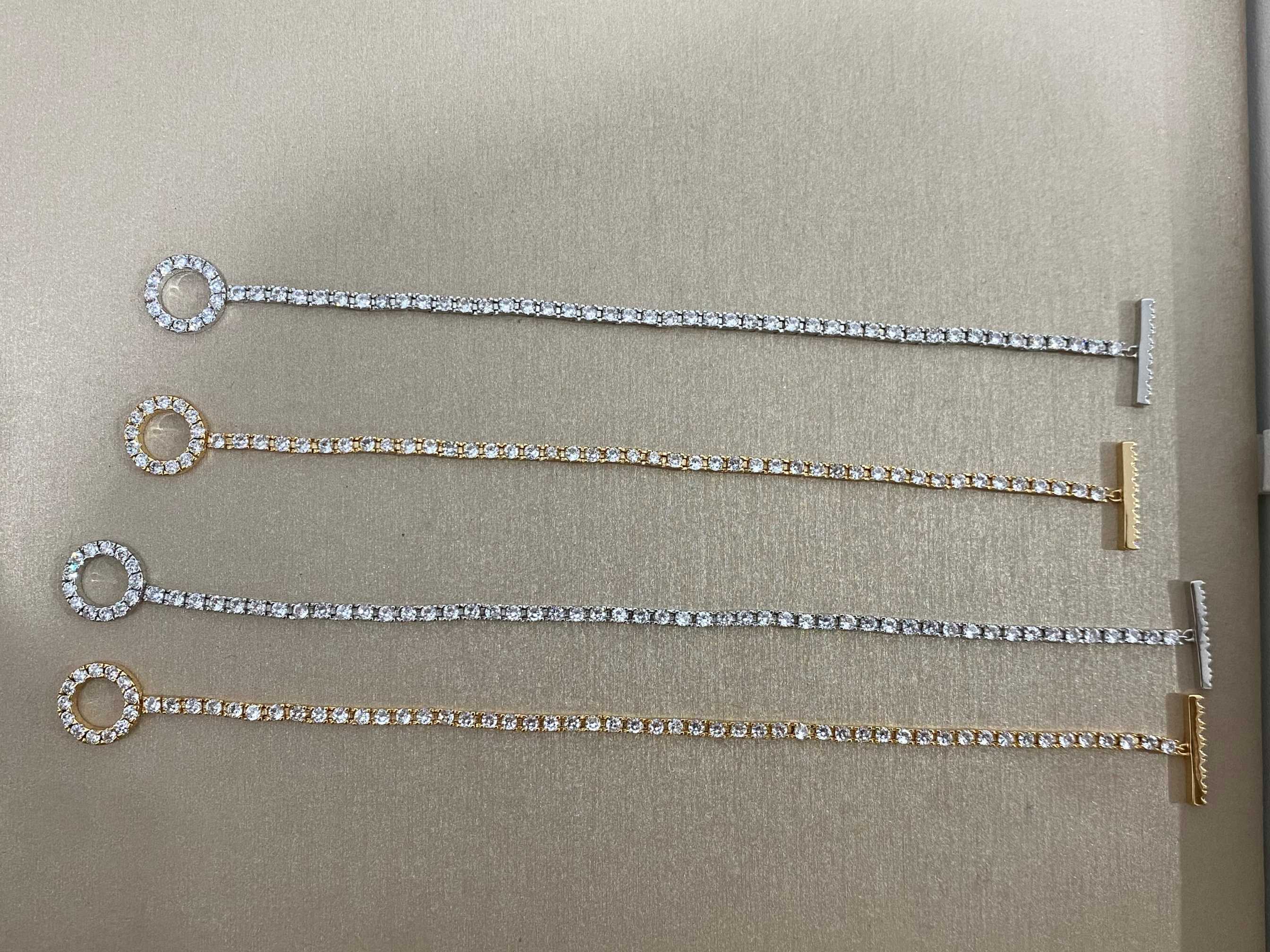 Hermès 爱马仕满钻Q手链玫瑰 金白金 16 18CM