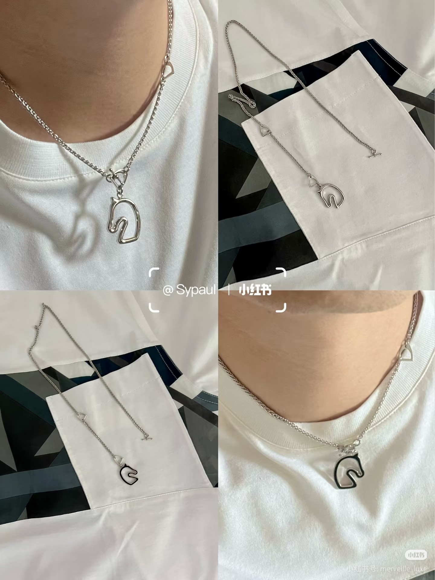 Hermès 爱马仕新款珐琅小马项链