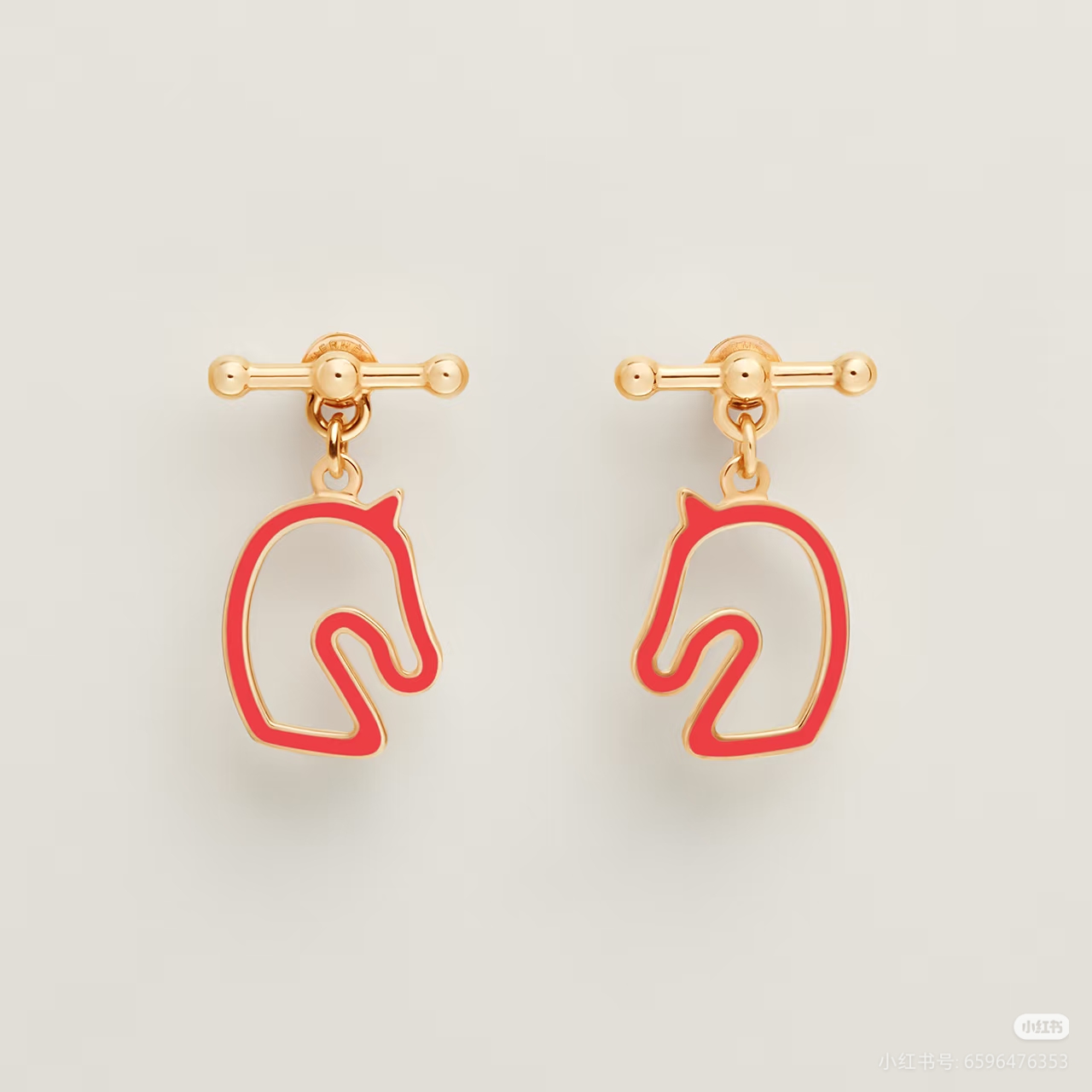 Hermès 爱马仕新款珐琅小马耳环