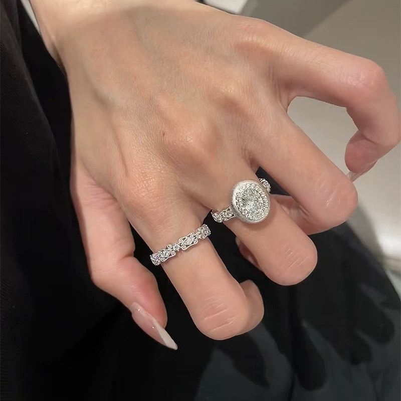 
A6204 👄独立设计师爆款 冰凌花 椭圆形 拉丝戒指 手工定制 独一无二 超级超级百搭 经典款永不过