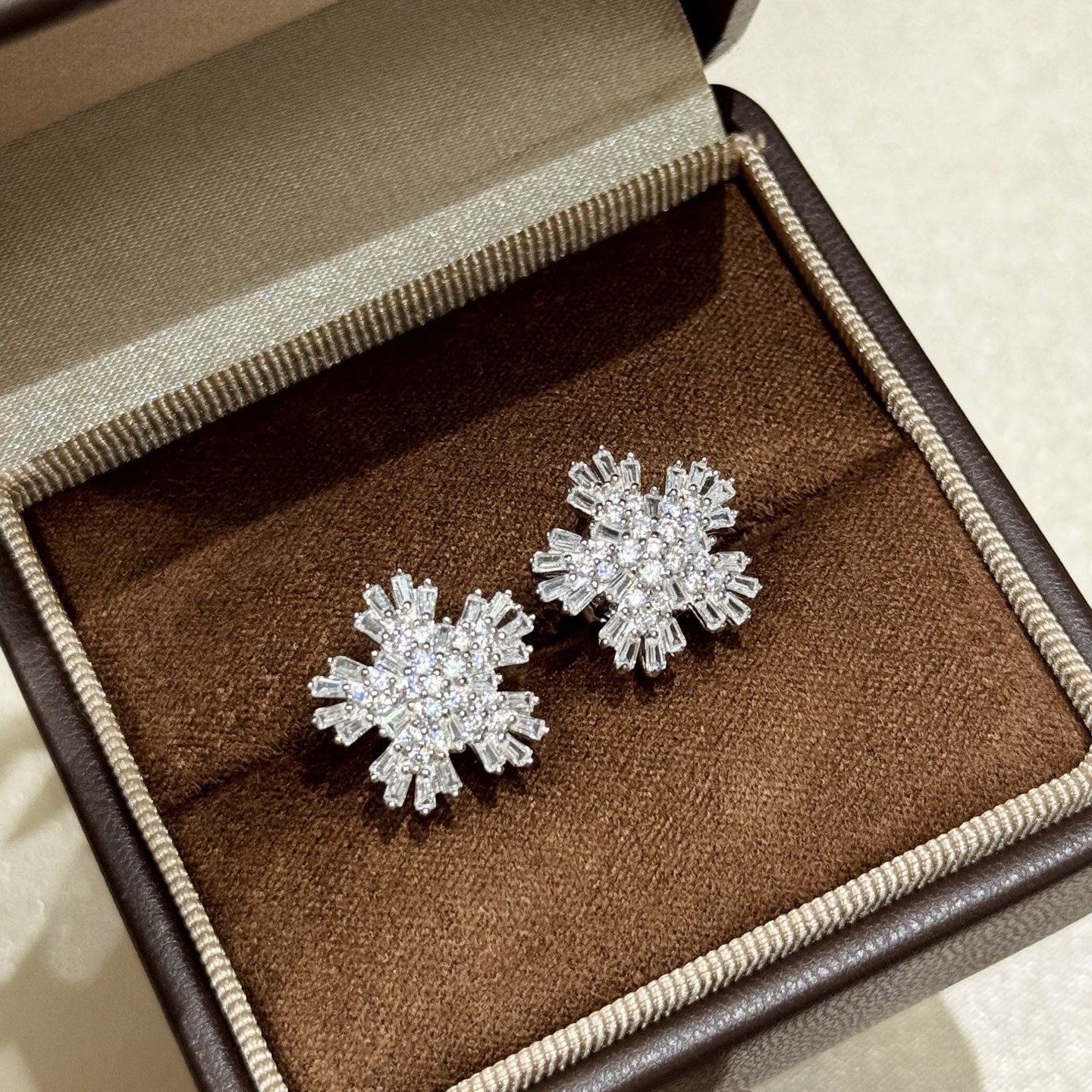 
A6615  👑 经典耐看 💎 梯方钻 钻石 雪花 耳钉 Forget-Me-Not
被低估的美好～永