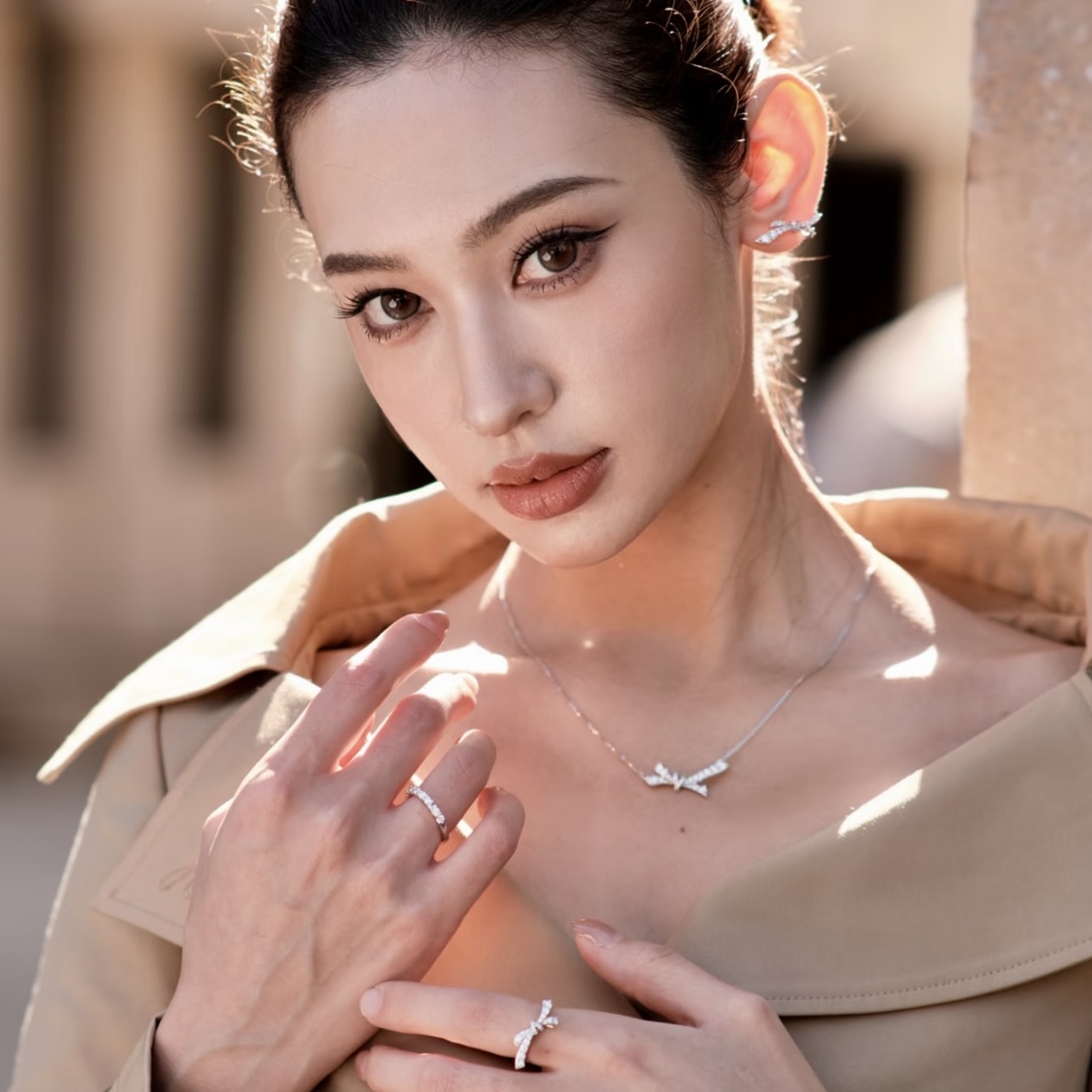 Hermès 新款 高级珠宝 蝴蝶结 满钻 项链 珠宝采用最顶尖的 蝴蝶7A 栩栩如生