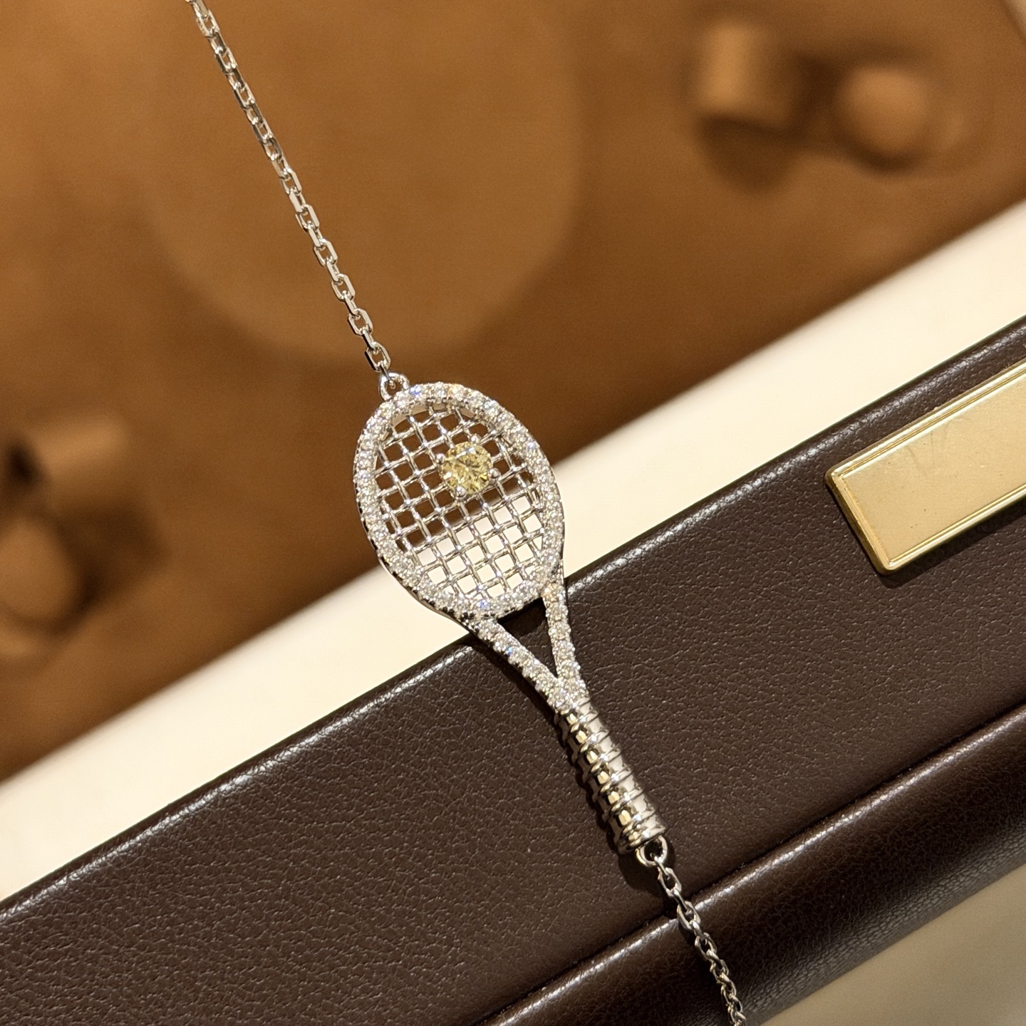 Hermès A7126 独立设计师款 火爆中古风 黄钻 网球拍 镂空手链 项链 个性十足 运动达人 款 高端定制925纯银微镶 工艺 18K镀金 达人 一族 单品 上身超 电镀厚积 铂金色 纯银手链