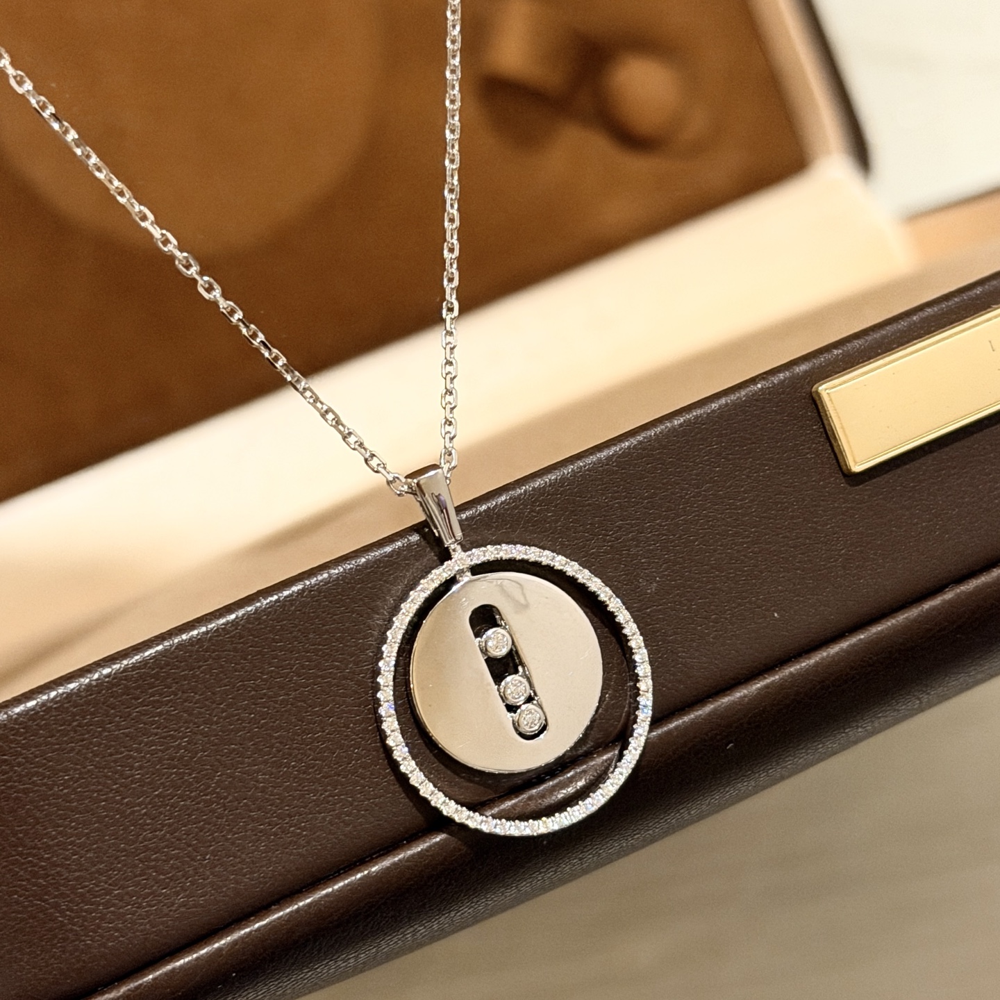 Hermès A4351 梅西卡 三钻滑动 半钻 大号项链 最火Move系列 独家 独立设计师珠宝品牌