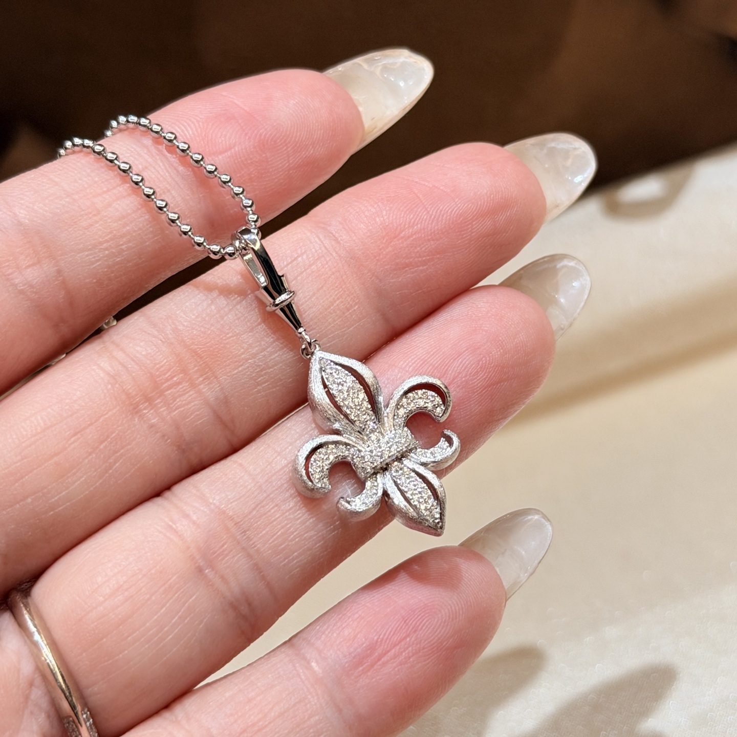Chrome Hearts A7463 独立设计师 火爆新款 克罗心元素 船锚 满钻 拉丝 项链 是一个体现 潮流 个性 通体精选进口925纯银材质