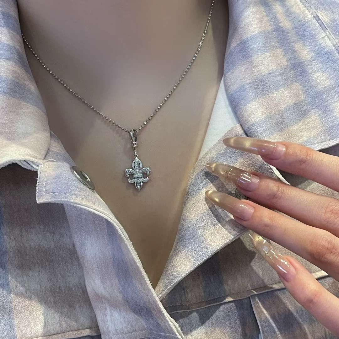 Chrome Hearts A7463 独立设计师 火爆新款 克罗心元素 船锚 满钻 拉丝 项链 是一个体现 潮流 个性 通体精选进口925纯银材质