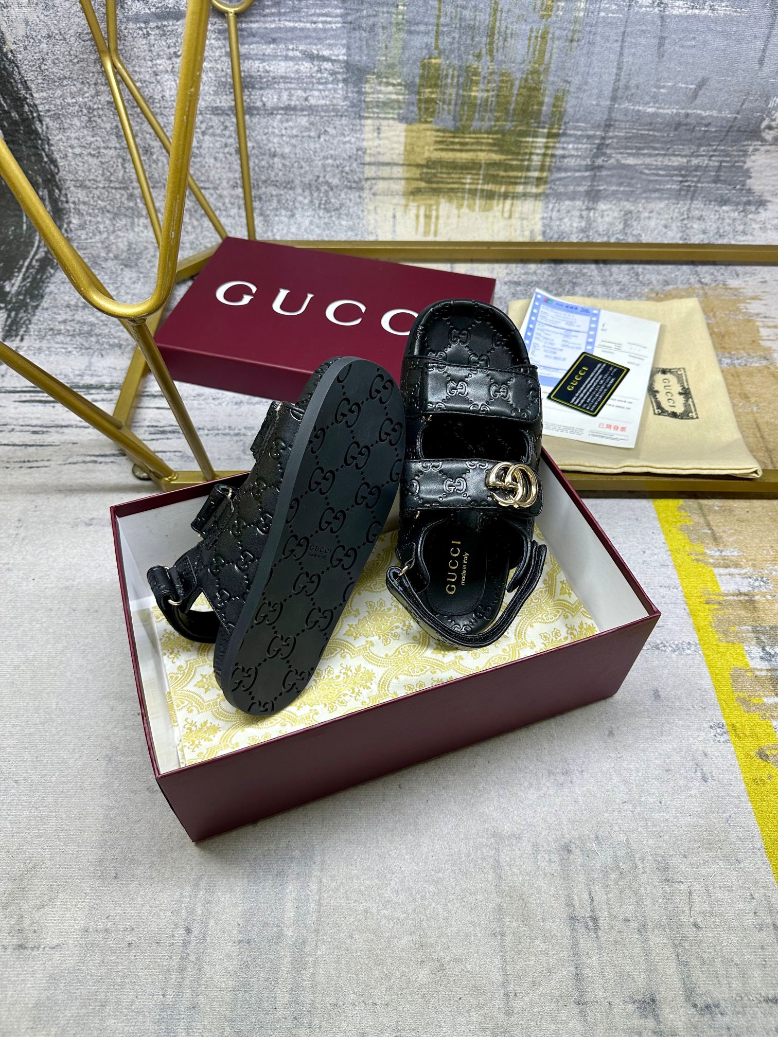 Gucci Leather Sandals with Double G - Iconic Style & Adjustable Straps 7 a1742371866135 4766