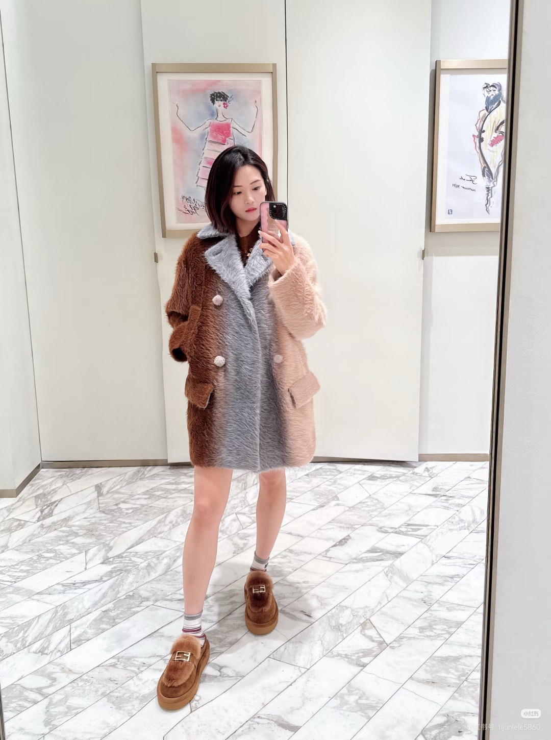 NO:613373,Outfit reference, half-flop furry shoes19860909穿搭参考,半拖毛毛鞋,Women's Shoes