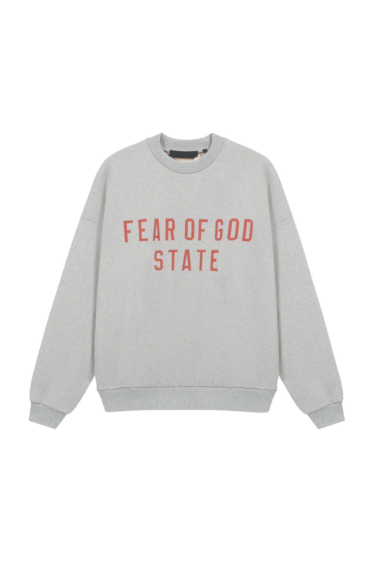 Gris trigo oscuro en stock completo🚨 6267# Oferta especial FEAR OF GOD ESSENTIALS 24FW Sudadera con cuello r…