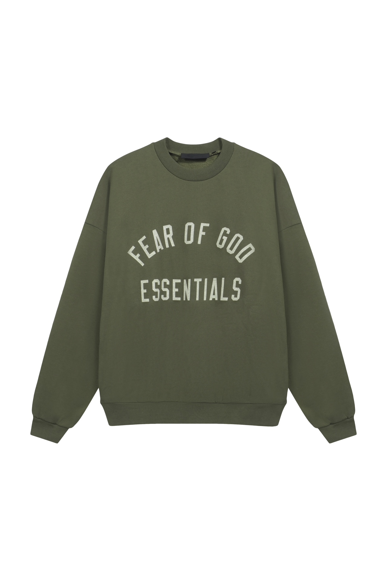 Verde perenne en stock completo🌿🌿 6269# Oferta especial FEAR OF GOD ESSENTIALS 24FW Sudadera con cuello red…