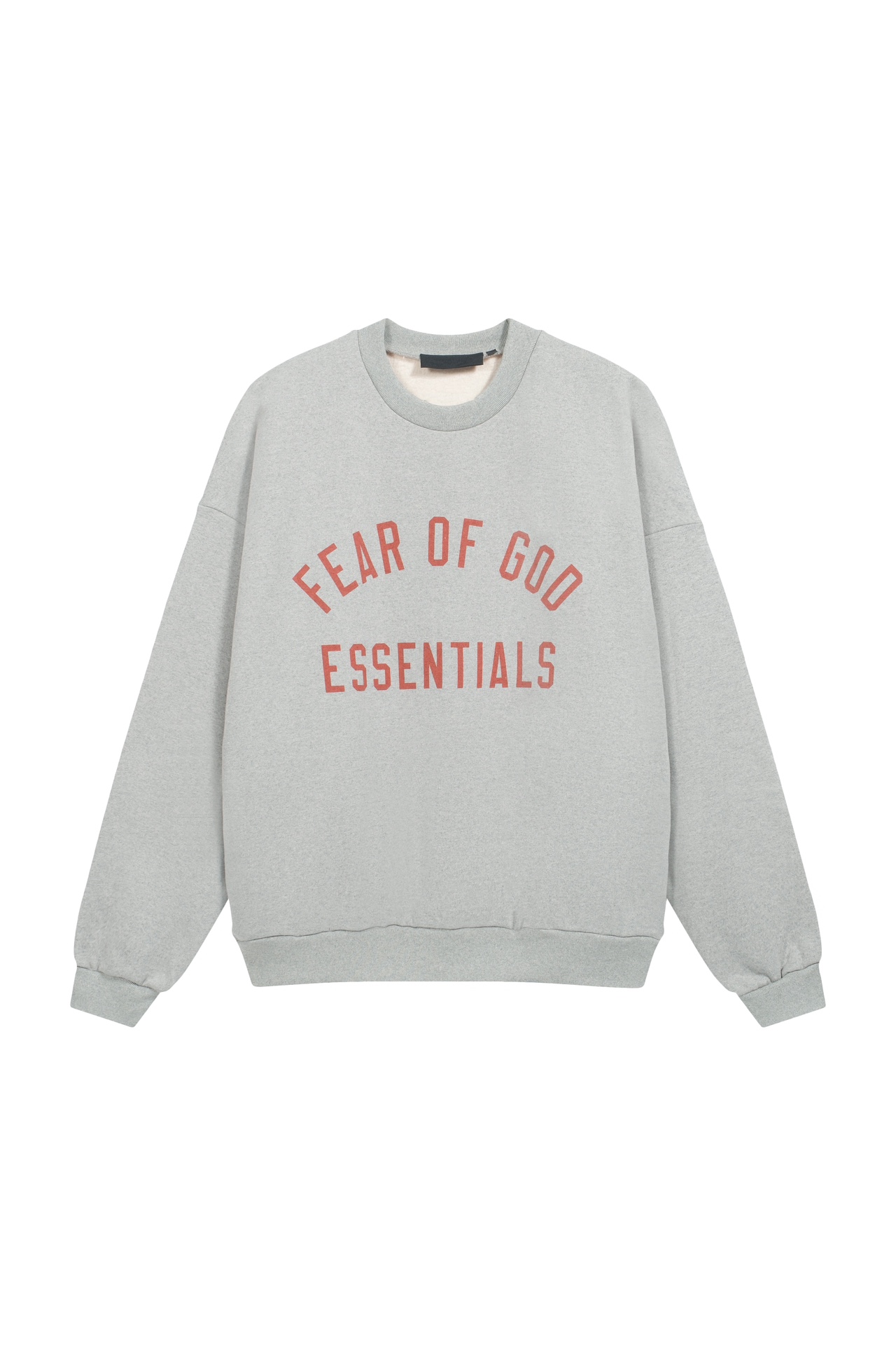 Gris trigo oscuro en stock completo🐚🐚 6269# Oferta especial FEAR OF GOD ESSENTIALS 24FW Sudadera con cuello…
