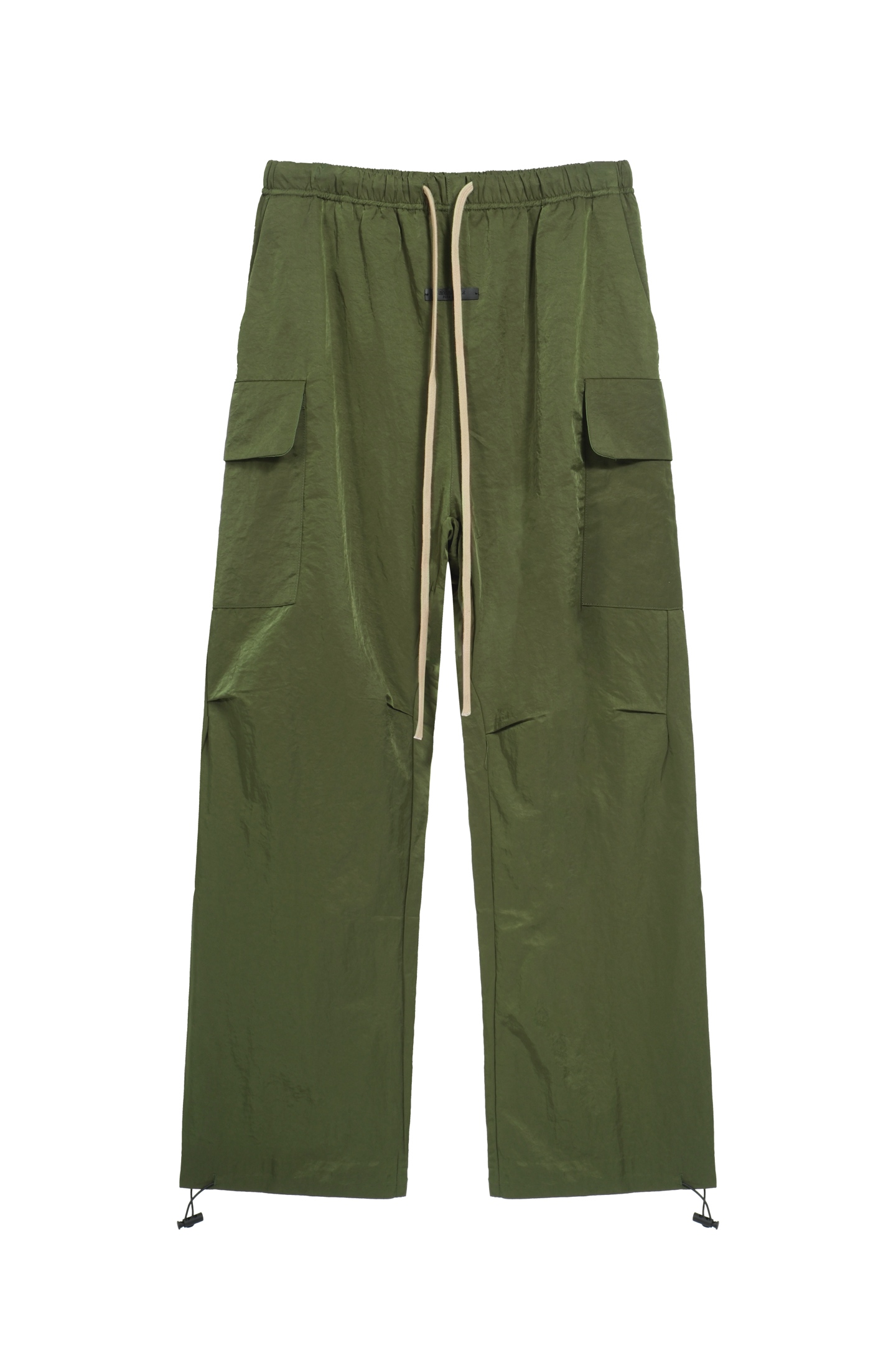 🔥🔥Verde. Stock completo 🫰🏻 6281# ESS 24FW Pantalones de trabajo tejidos con cordón, Verde perenne, Negro …