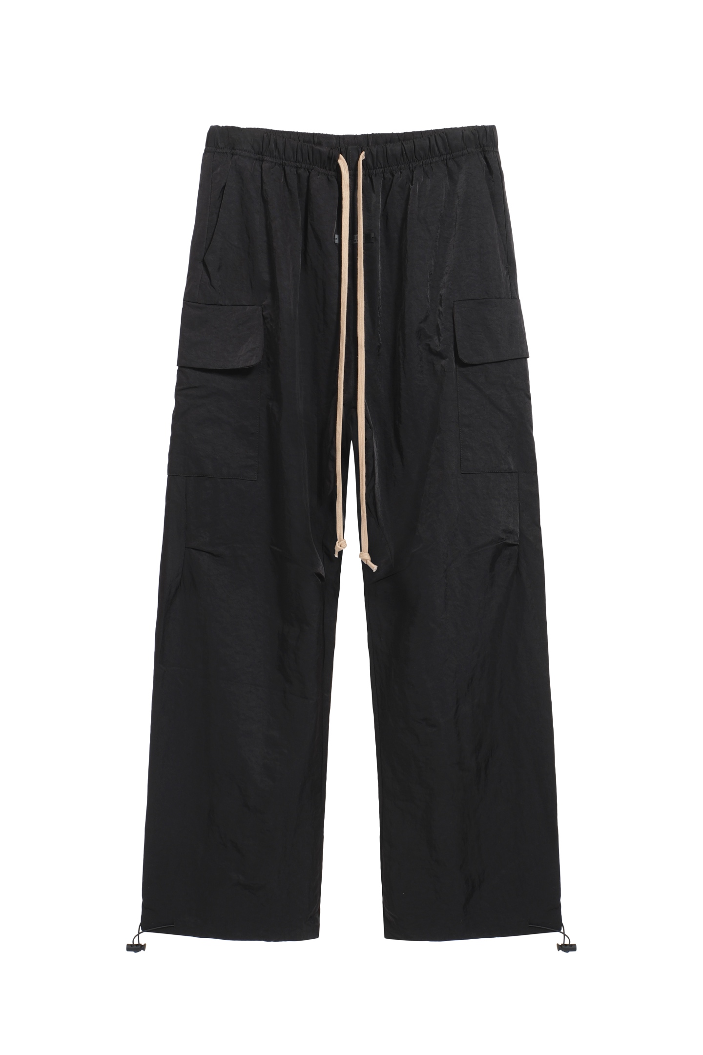 Negro, stock completo 💥 6281# ESS 24FW Pantalones de trabajo tejidos con cordón, Verde perenne, Negro verdos…