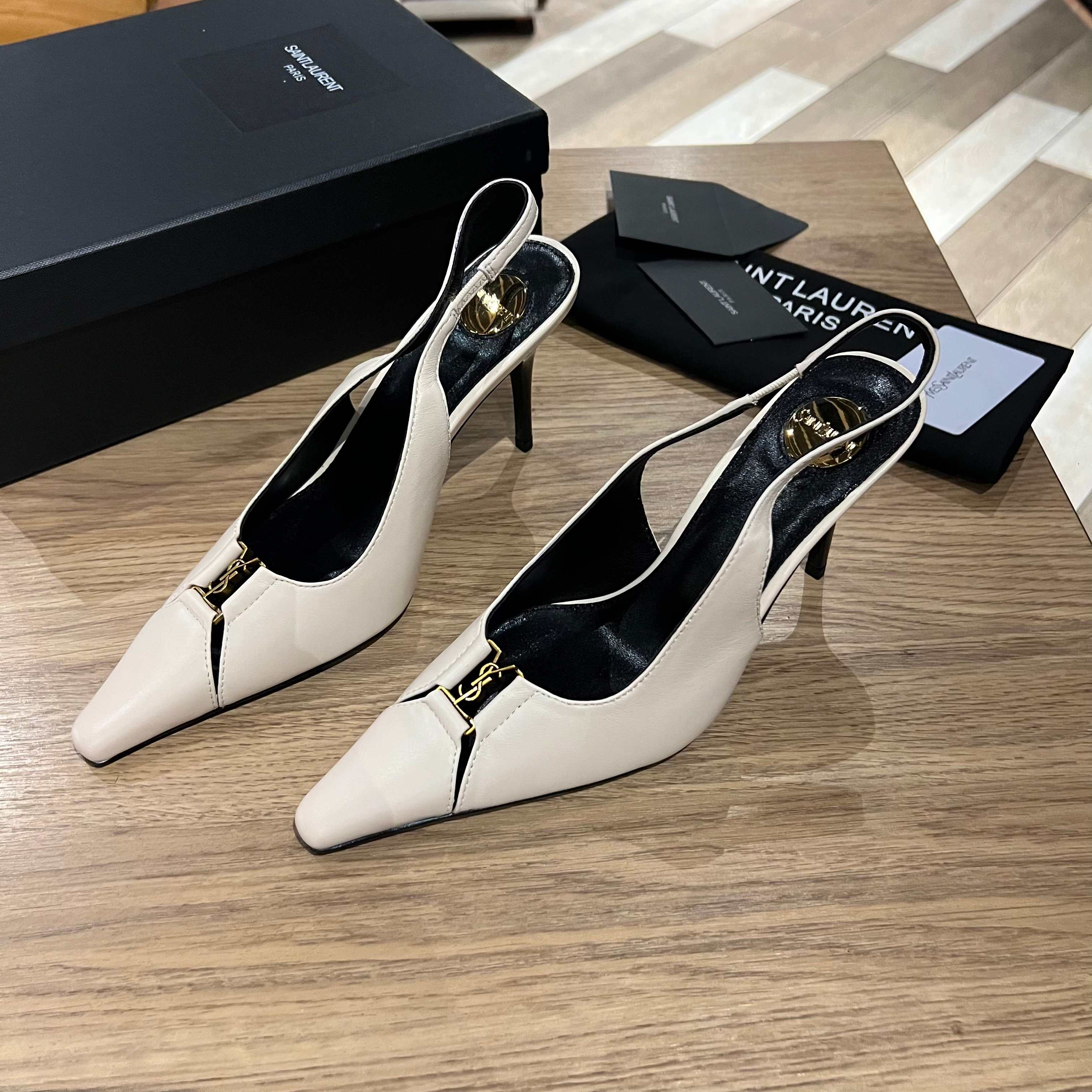 Туфли Saint Laurent YSL женские на каблуке, размер 35-39