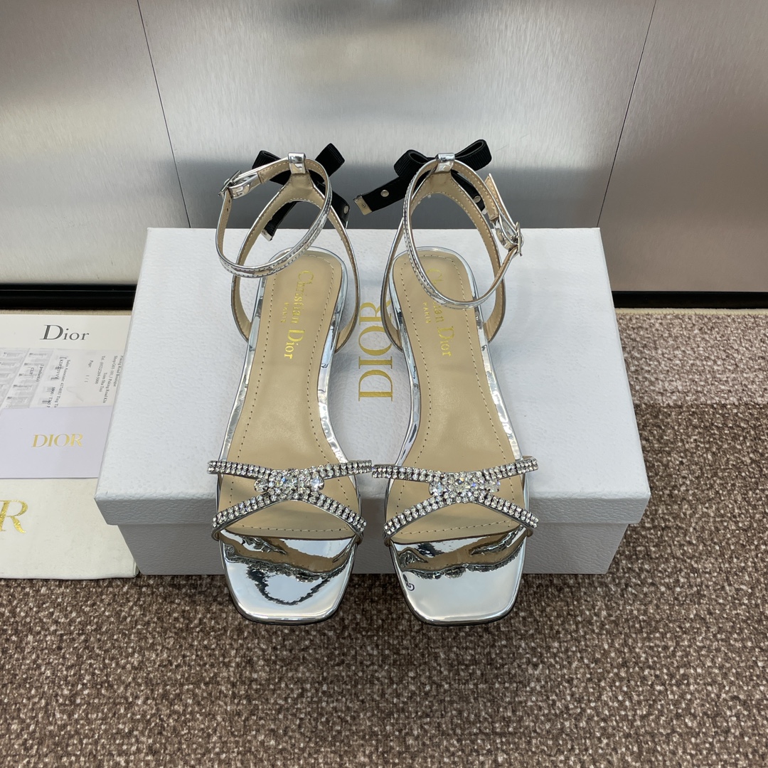 Dior Shoes High Heel Pumps Sandals Gold Hardware Genuine Leather Lambskin Sheepskin Spring/Summer Collection Sunset