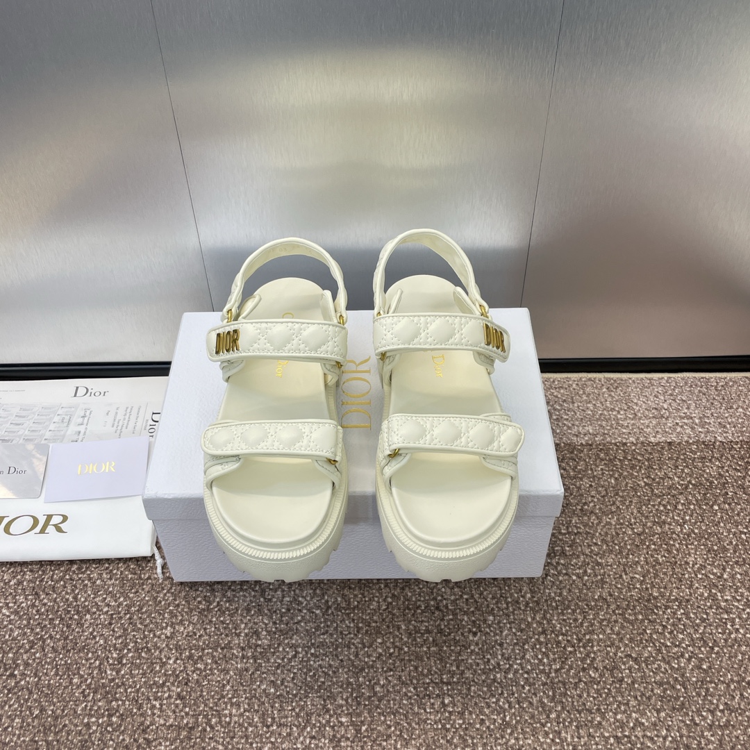 Dior Shoes Sandals Gold Hardware Calfskin Cowhide Sheepskin TPU Spring/Summer Collection Vintage Beach