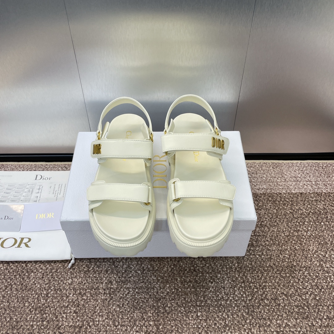 New
 Dior Shoes Sandals Gold Hardware Calfskin Cowhide Sheepskin TPU Spring/Summer Collection Beach