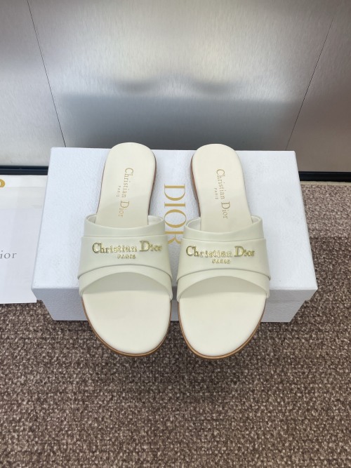 Dior My Dior Sandal, Women's Flat Sandal in Calfskin with CD Logo Hardware 1 Dior My Dior Sandal, Women's Flat Sandal in Calfskin with CD Logo Hardware
