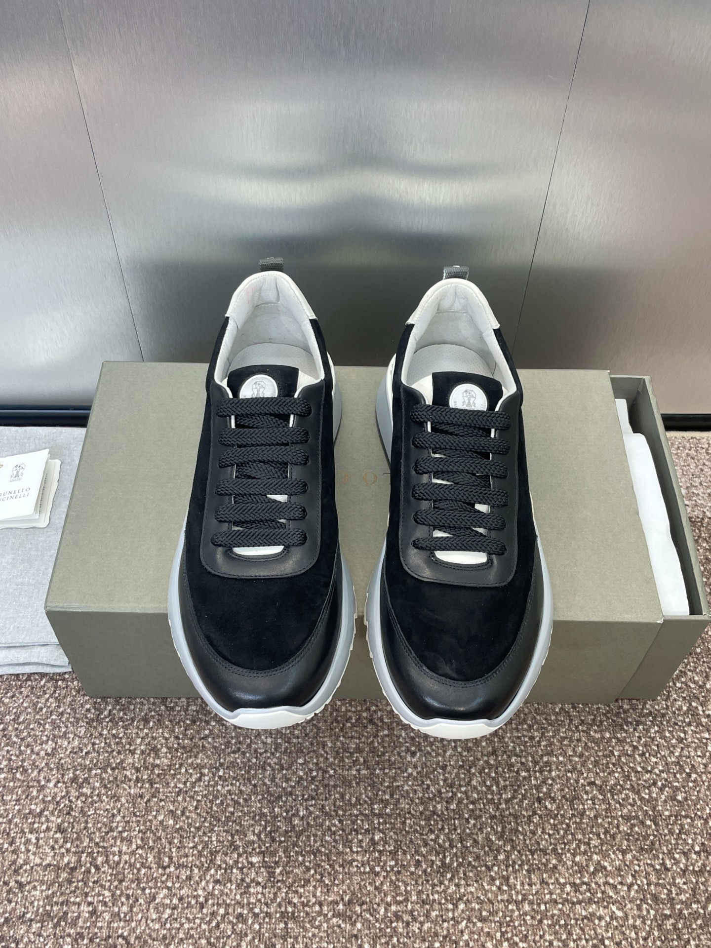 NO:408070,BRUNELLO CUCINELLI 2025 spring and summer new color-blocking lace-up Forrest Gump men's shoes BC thick-soled pointed toe casual sports dad running shoes Material upper imported calfskin/imported sheep leather/environmental mesh fabric + water-dyed sheepskin inner footbed + original molded Tpu outsole Size 39-46 (45.46 custom-made without return), casual shoes/sports shoes, brunello cucinelli, sneakers, cowhide, sheepskin, sheep19860909BRUNELLO CUCINELLI 2025春夏新款拼色系带阿甘男鞋 BC厚底尖头休闲运动老爹跑鞋 材质鞋面进口小牛皮/进口羊猄皮/环保网眼面料+水染羊皮内里垫脚+原版开模Tpu大底 码数39-46（45.46定制不退换）,休闲鞋/运动鞋,brunello cucinelli,sneakers,cowhide,sheepskin,sheep,Women's Shoes